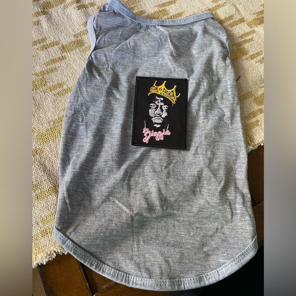 Biggie smalls dog tshirt hip hop rap music zipper gangster nyc old school large